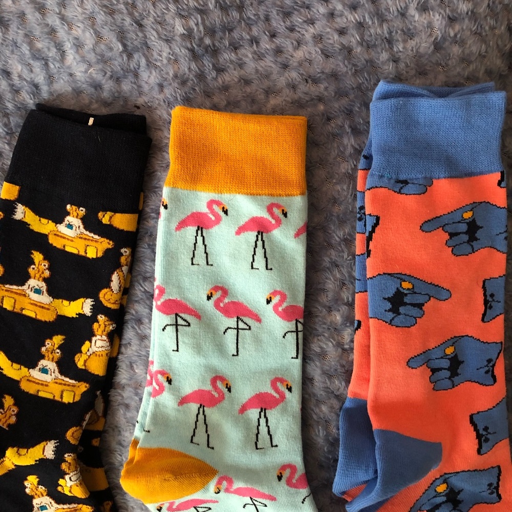 3 Pair. Brand New Happy Funny socks - Picture 2 of 2